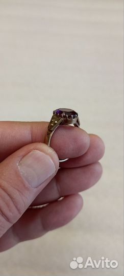 Кольцо серебро 875 СССР лю5