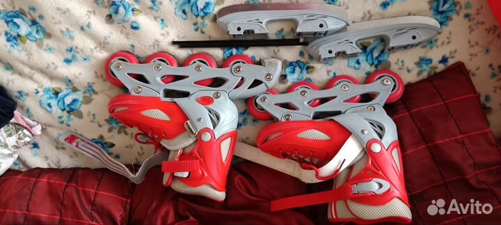 Коньки и ролики 2 в 1