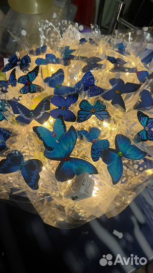 Букеты из атласной ленты,бабочек