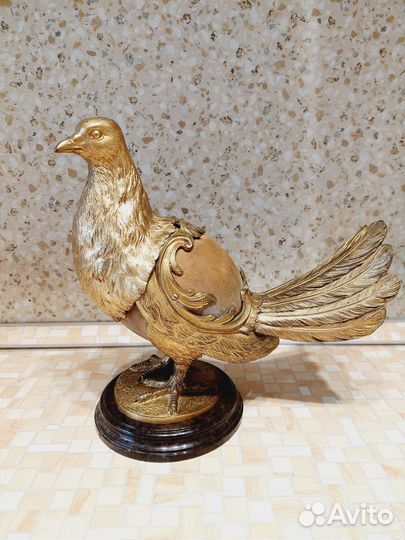 Антикварные бронзовые скульптуры Птицы шкатулки