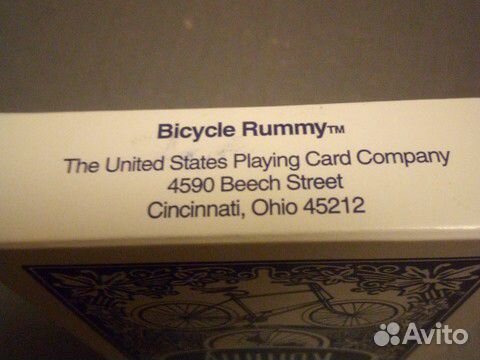 Коллекционные карты Bicycle,Огайо, США, стар.ф-ка