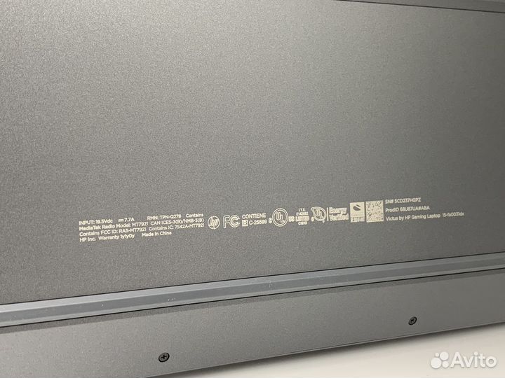 Игровой ноутбук HP victus MT7921