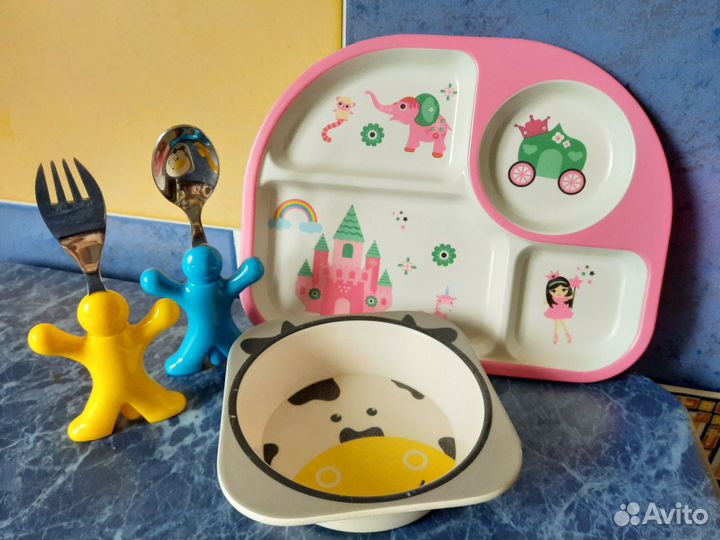 Детская посуда бамбук