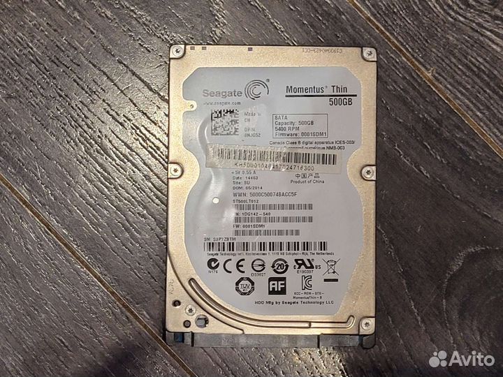 Seagate moments thin 500GB 2.5