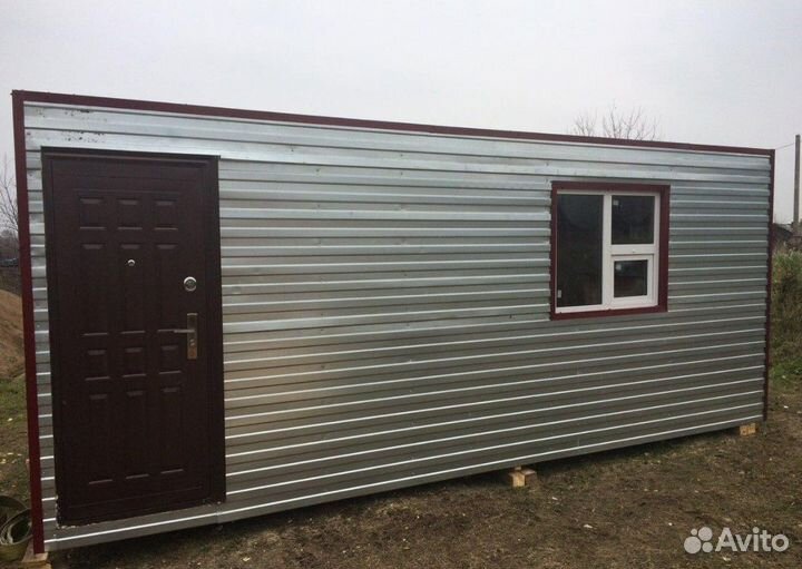 Бытовка бк-11 строительная, размером 8х2,4м - (двп