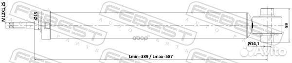 Амортизатор задний GAS.twin tube 22110005R Febest