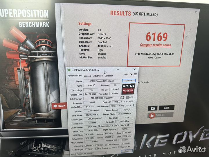 Asus RX 5600XT Strix 6гб