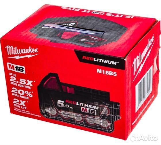 Аккумулятор milwaukee M18 B5 5.0 ач 4932430483