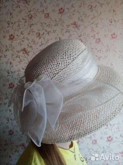 Шляпка из рисовой соломки