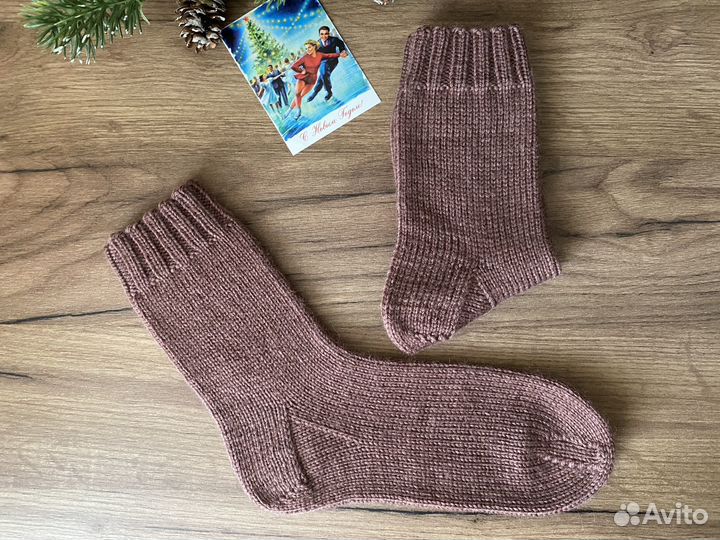 Носки шерстяные вязаные женские 38/39