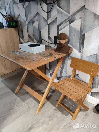 Стол и стул детский дерево