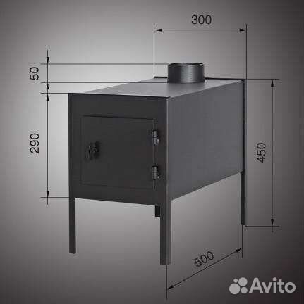 Печь буржуйка дровяная