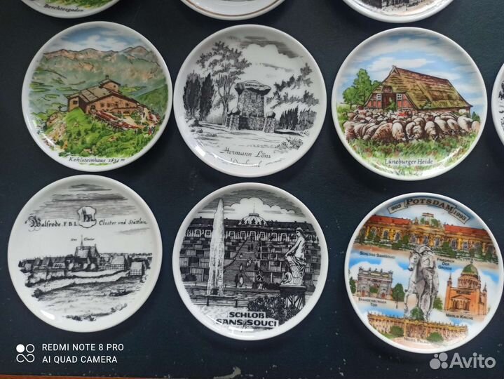 Декоративные тарелки с городами