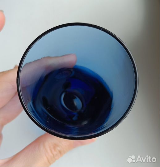 Графин и бокал синее стекло дхз Винтаж СССР