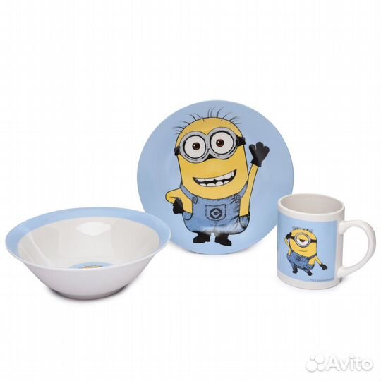 Набор посуды Миньоны (3 предмета), Новый