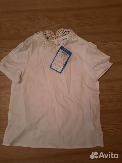Хлопковая рубашка для девочки 134