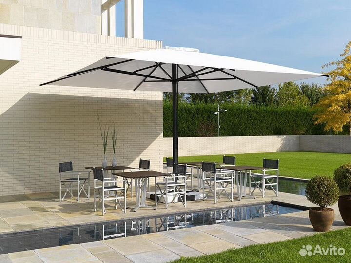 Уличные зонты на центральной опоре