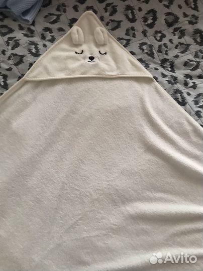 Халат детский 0-6 месяцев + полотенце