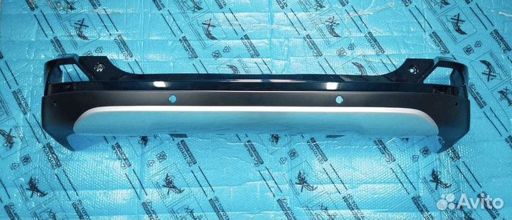 Бампер рав 4 4 с юбкой под датчики и спойлером 221