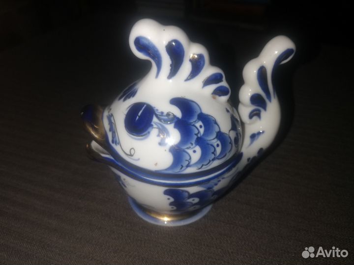 Икорница рыбка Гжель