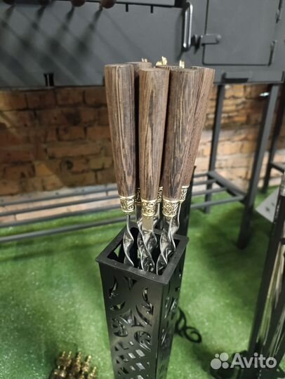 Шампура с деревянной ручкой