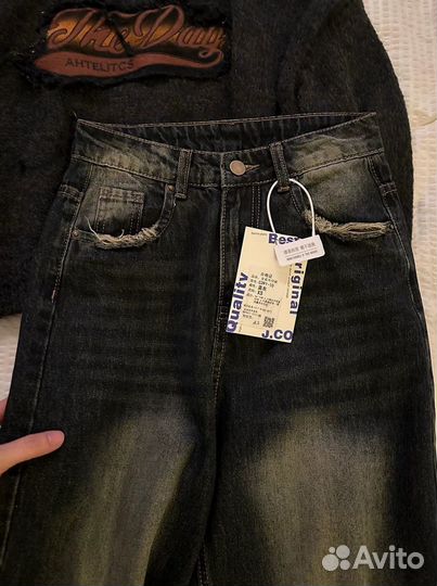 Джинсы Широкие Washed Out Jaded type