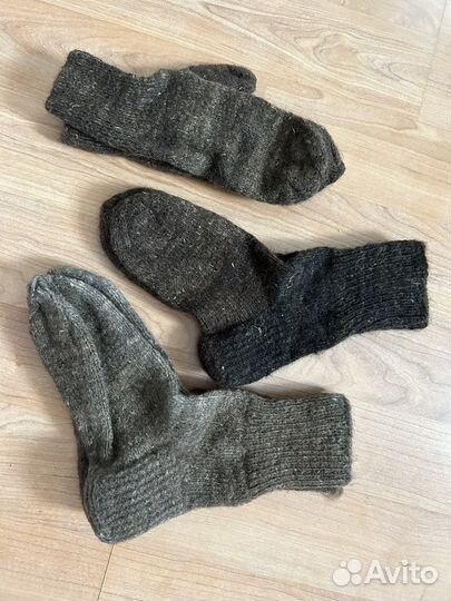 Носки ручной вязки шерстяные