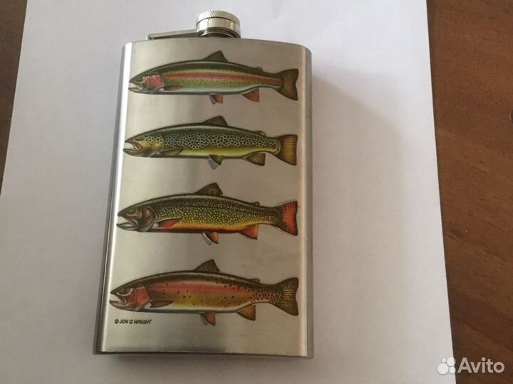 Фляжка новая,для рыбака,нержавейка,300 мл