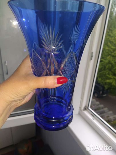 Ваза цветной хрусталь СССР