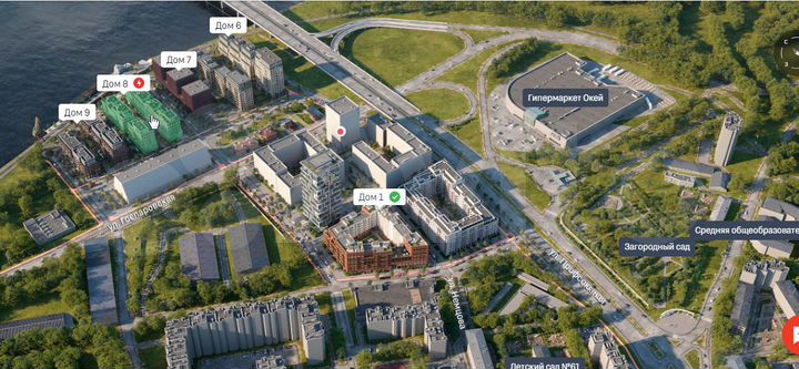 2-к. квартира, 69,2 м², 6/7 эт.