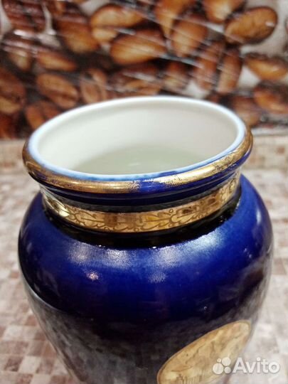 Ваза кобальт гжель