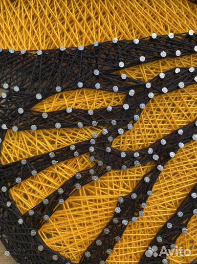 Бабочка. Картина из ниток. Картина стринг - арт