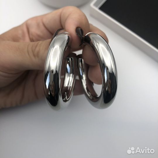 Серьги кольца крупные хупы PWE 1042