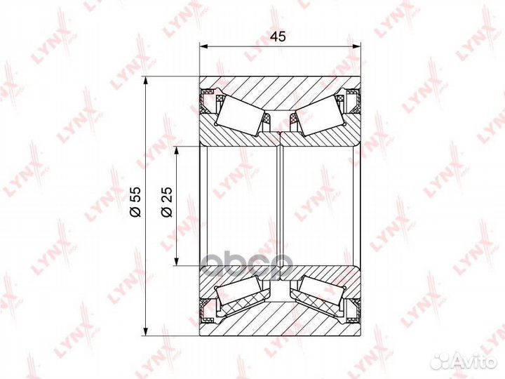 Комплект подшипника ступицы колеса зад WB12