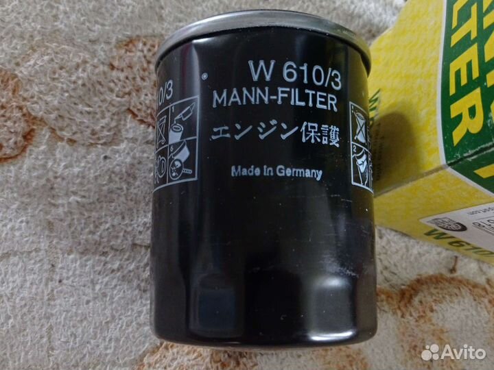 Фильтр масляный mann W610/3 mitsubishi