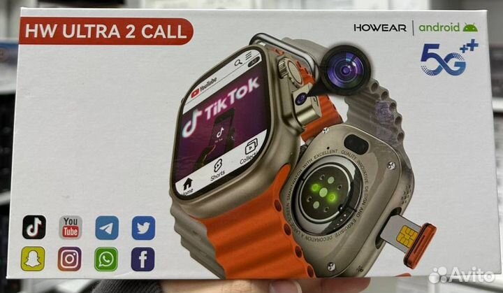 HW ultra 2 4G камера Wi-Fi 2гб/16гб Android SIM