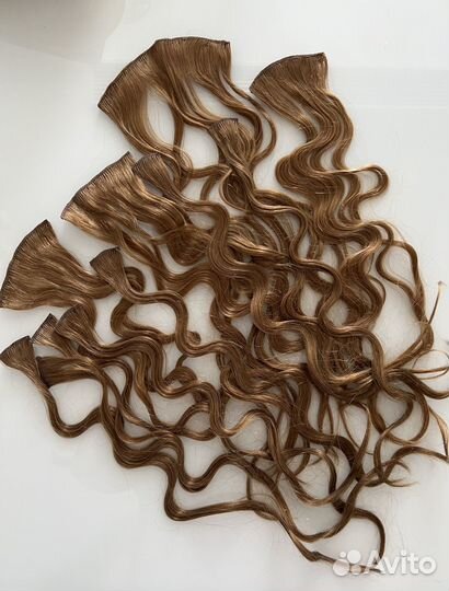 Натуральные волосы для наращивания на клипсах