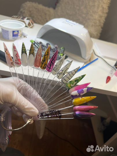 Crazy nails; арт-маникюр наращивание