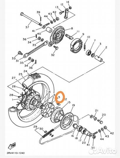 Новый оригинальный амортизатор Yamaha Ybr 125