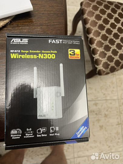 Усилитель Wi-Fi (беспров-го сигнала) asus RP-N12