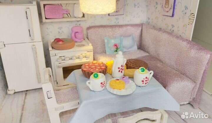 Кукольный домик чемодан, с мебелью кукольной, лол