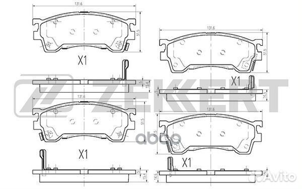 Колодки торм. диск. передн. Ford USA Probe II 9