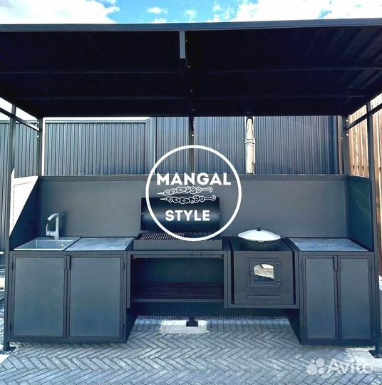 Мангал с крышей