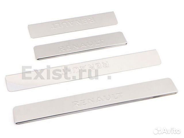 Накладки порогов Renault Logan II c 14 г. нерж
