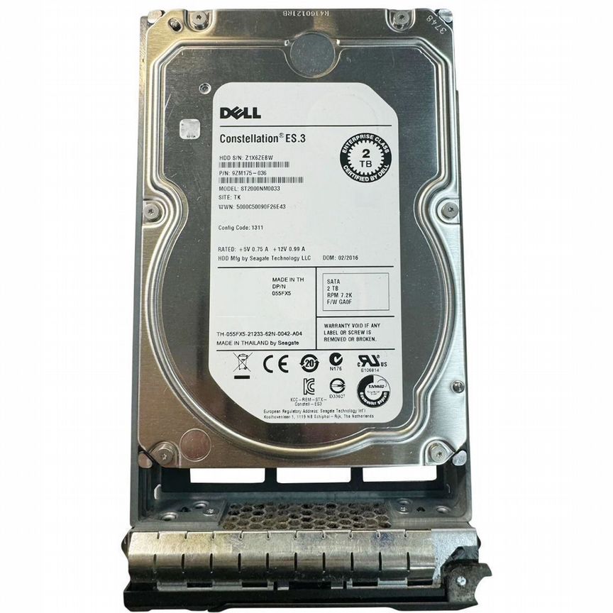 [055FX5] Жесткий Диск Dell 55fx5 2tb 7200 Sata3 3.5" Hdd 055fx5