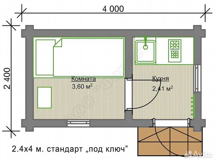 Дачный домик под ключ за 2 недели из бруса, бревна