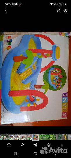 Надувной детский бассейн intex