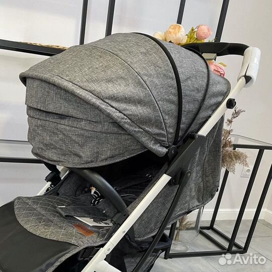 Коляска прогулочная новая Dearest 818 plus серая