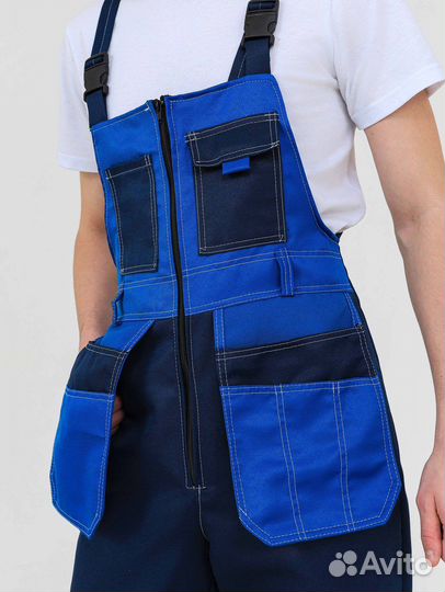 Полукомбинезон рабочий темп синий