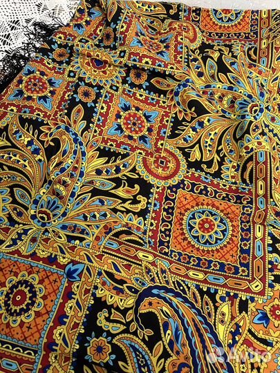 Павловопосадский платок, шаль «Печатный пряник»